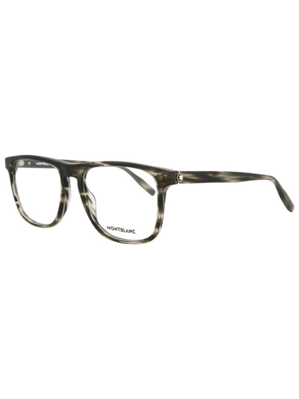 New Montblanc Women's Eyeglasses Square Rectangle Acetate Frame Mens Grey Grey